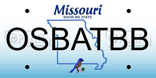OSBATBB Missouri License Plate