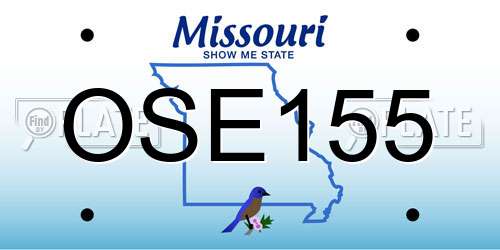 OSE155 Missouri License Plate