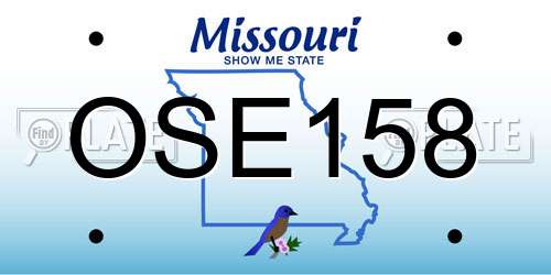 OSE158 Missouri License Plate