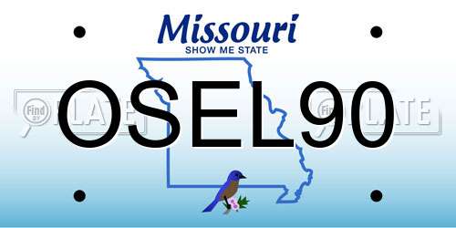 OSEL90 Missouri License Plate