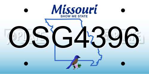 OSG4396 Missouri License Plate