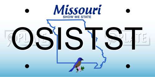OSISTST Missouri License Plate
