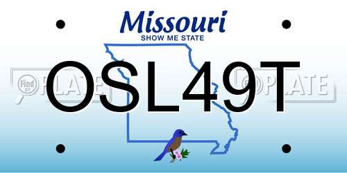 OSL49T Missouri License Plate