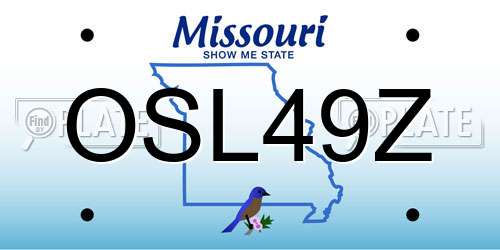 OSL49Z Missouri License Plate