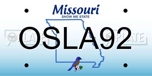 OSLA92 Missouri License Plate
