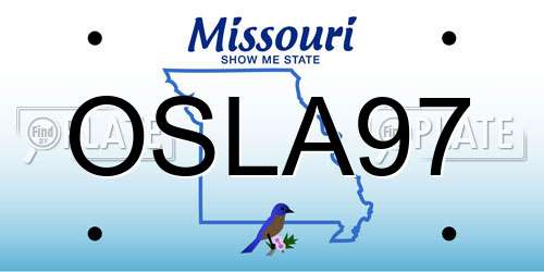 OSLA97 Missouri License Plate