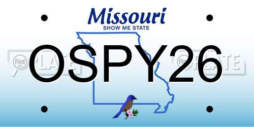 OSPY26 Missouri License Plate