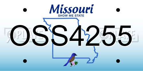 OSS4255 Missouri License Plate