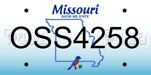 OSS4258 Missouri License Plate