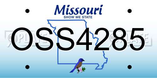 OSS4285 Missouri License Plate