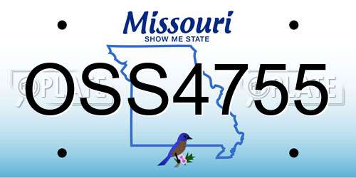 OSS4755 Missouri License Plate