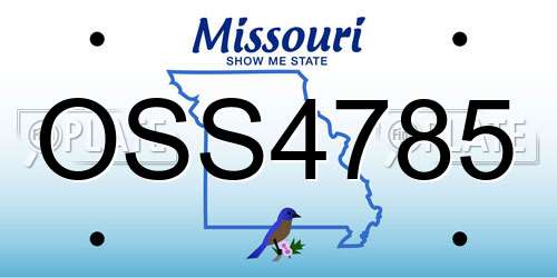 OSS4785 Missouri License Plate