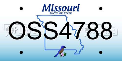 OSS4788 Missouri License Plate