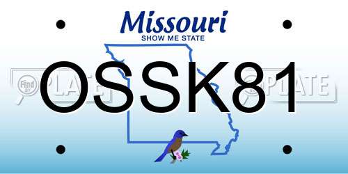 OSSK81 Missouri License Plate