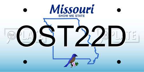 OST22D Missouri License Plate