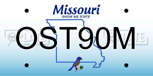 OST90M Missouri License Plate