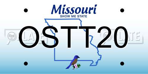 OSTT20 Missouri License Plate