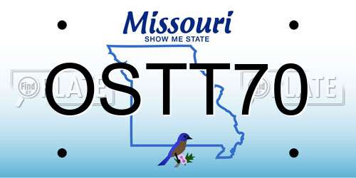 OSTT70 Missouri License Plate