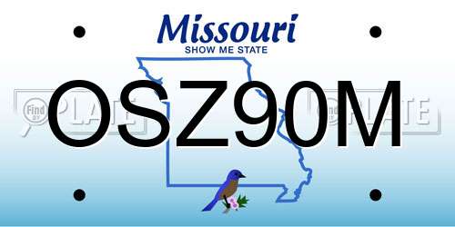 OSZ90M Missouri License Plate