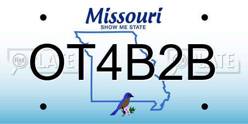 OT4B2B Missouri License Plate