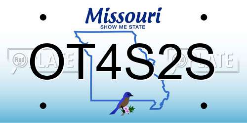 OT4S2S Missouri License Plate