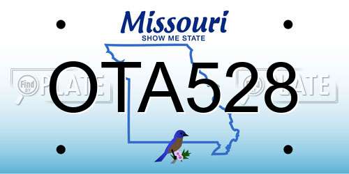 OTA528 Missouri License Plate