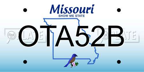 OTA52B Missouri License Plate