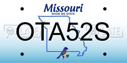 OTA52S Missouri License Plate