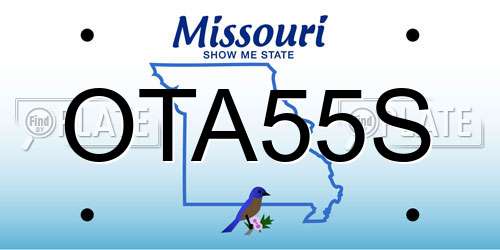 OTA55S Missouri License Plate