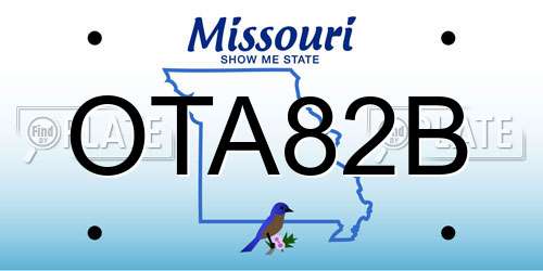 OTA82B Missouri License Plate