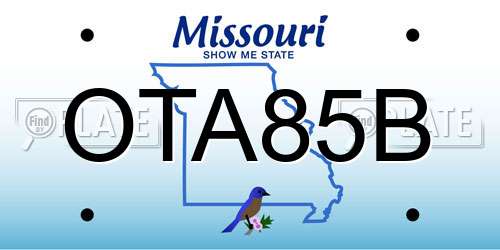 OTA85B Missouri License Plate