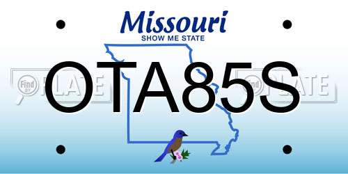 OTA85S Missouri License Plate