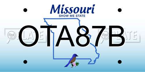 OTA87B Missouri License Plate