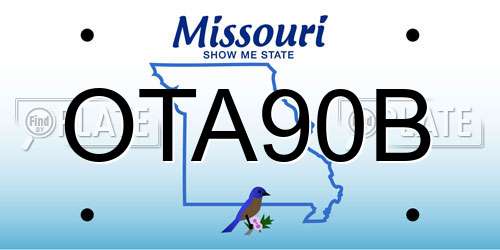OTA90B Missouri License Plate