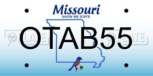 OTAB55 Missouri License Plate