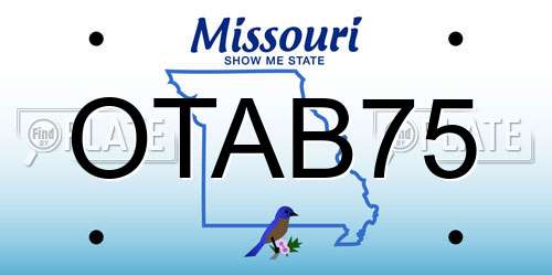 OTAB75 Missouri License Plate