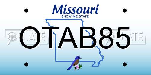 OTAB85 Missouri License Plate