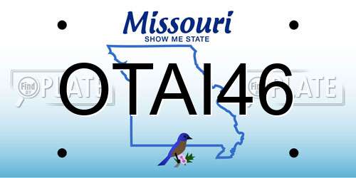 OTAI46 Missouri License Plate