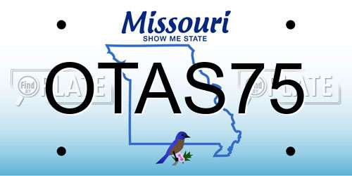 OTAS75 Missouri License Plate