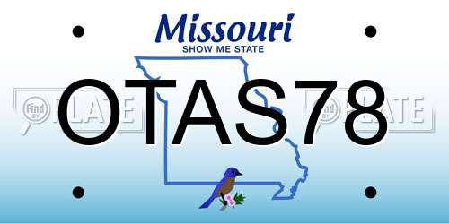 OTAS78 Missouri License Plate