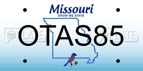 OTAS85 Missouri License Plate