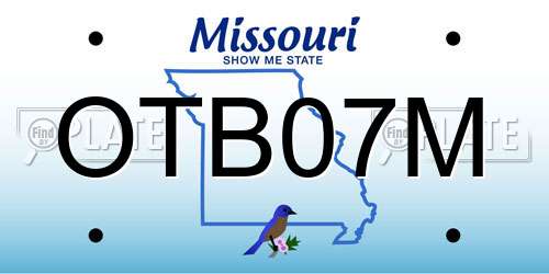 OTB07M Missouri License Plate