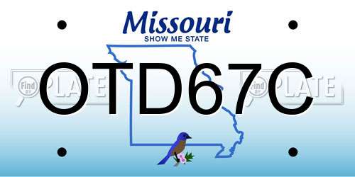 OTD67C Missouri License Plate