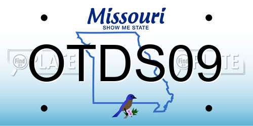 OTDS09 Missouri License Plate