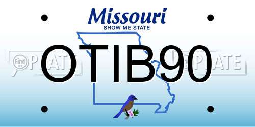 OTIB90 Missouri License Plate