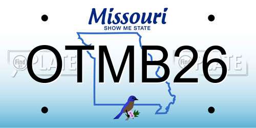 OTMB26 Missouri License Plate