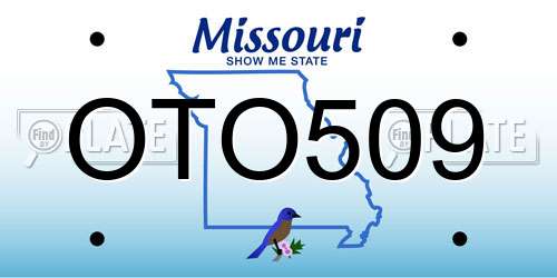 OTO509 Missouri License Plate