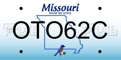 OTO62C Missouri License Plate
