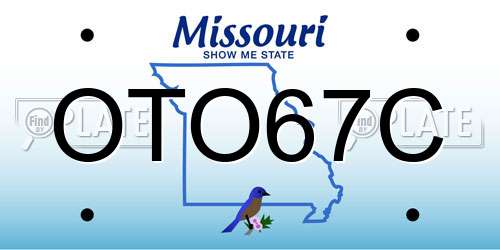 OTO67C Missouri License Plate
