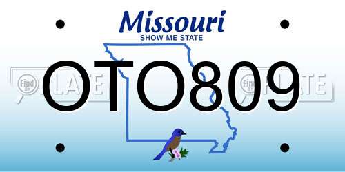 OTO809 Missouri License Plate